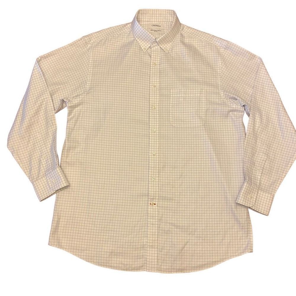 Cremieux Pima‎ Cotton Non-Iron Long Sleeve Button Down Shirt size 161/2 or 35